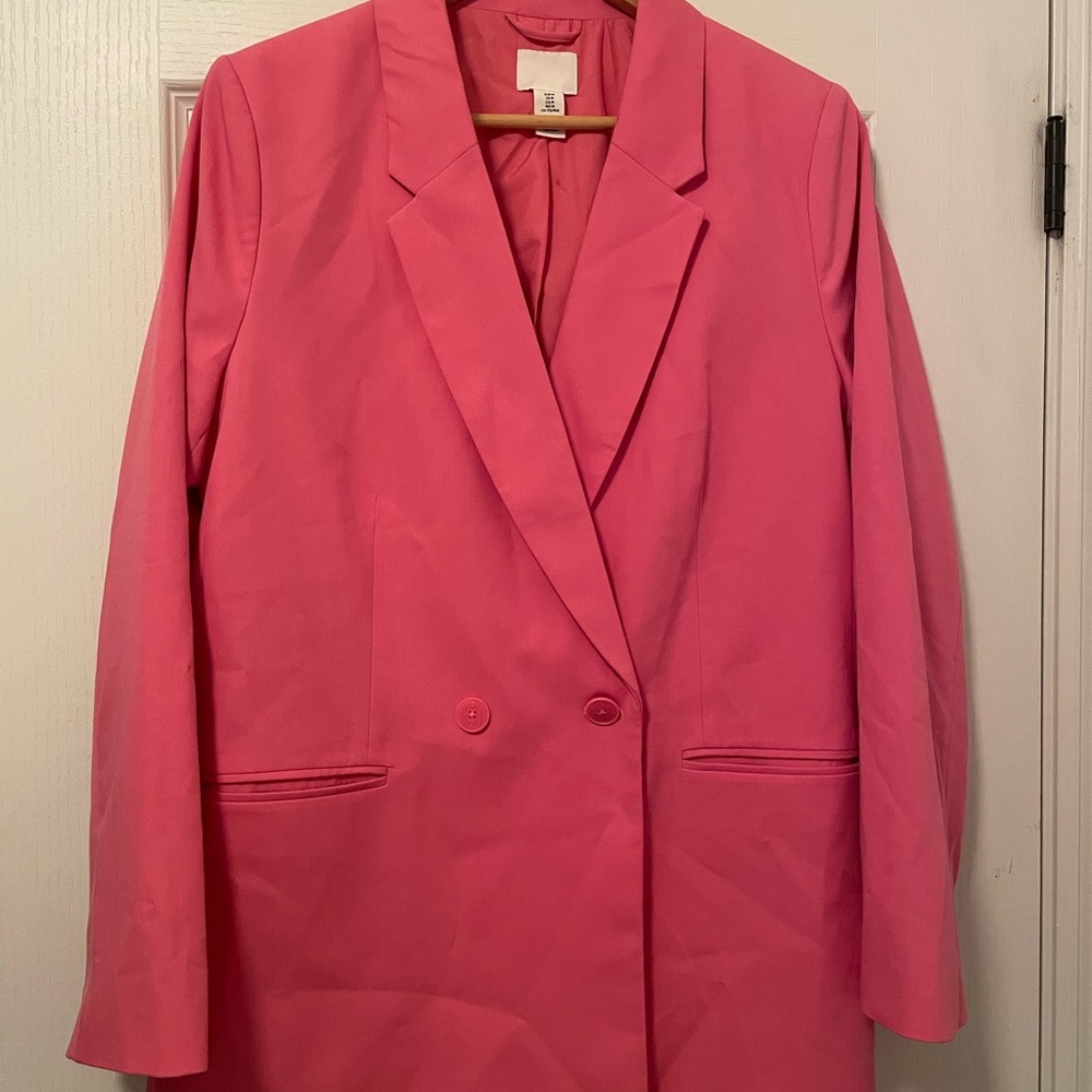 H&M Pink Blazer oversized Fit Jacket